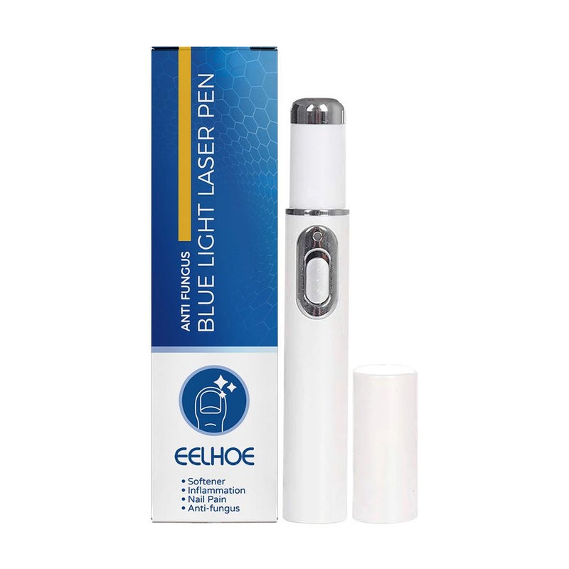 Blue light nail pen, easy-to-use laser pen for treating onychomycosis (fungal nail infection), removes odors and provides nail care.